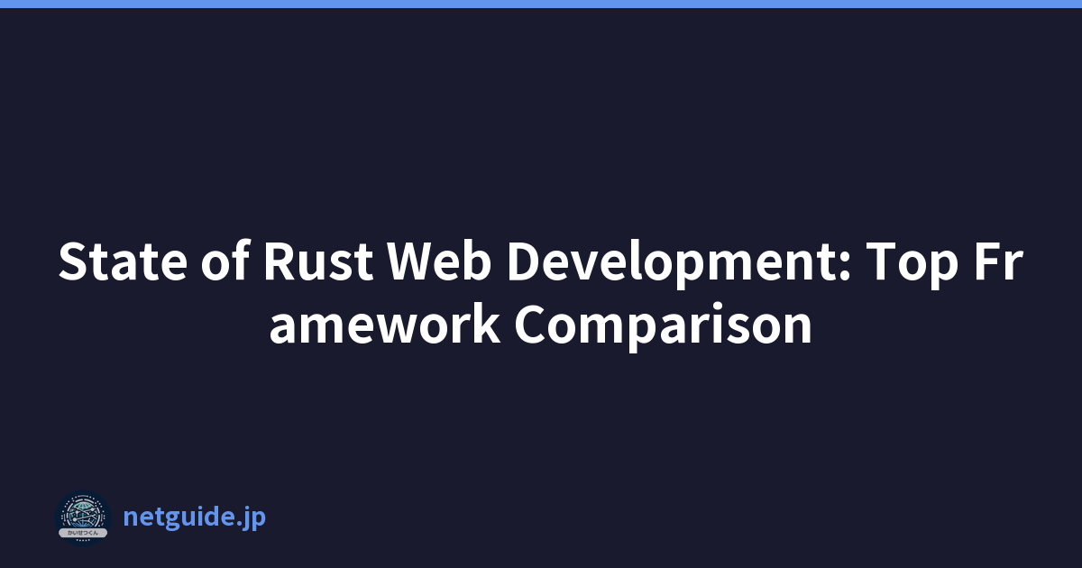 Featured image of post State of Rust Web Development: Top Framework Comparison