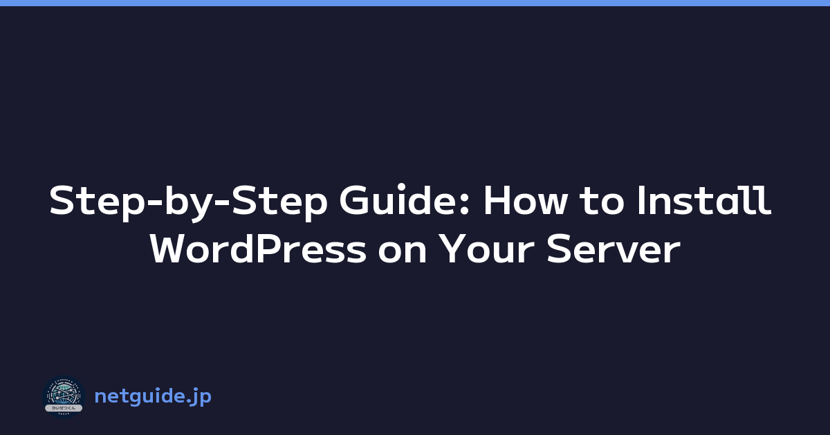 Featured image of post Step-by-Step Guide: How to Install WordPress on Your Server